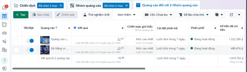 Kết quả một chiến dịch nhỏ